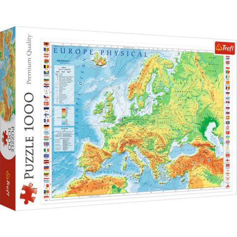 Immagine puzzle Puzzle da 1000 Pezzi - Mappa Fisica d'Europa