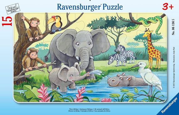 Immagine puzzle Puzzle da 15 Pezzi - Gli Animali dell'Africa