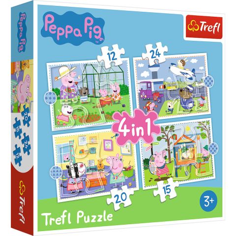 Immagine puzzle 4 Puzzle in 1 - Peppa Pig: Ricordi di Compleanno