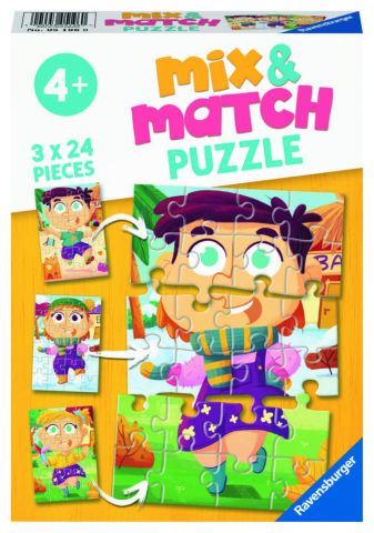 Immagine puzzle 3 Puzzle da 24 Pezzi Mix & Match - Fashion Mix