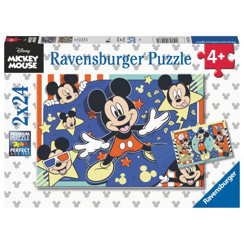 Immagine puzzle 2 Puzzle da 24 Pezzi - Mickey Mouse