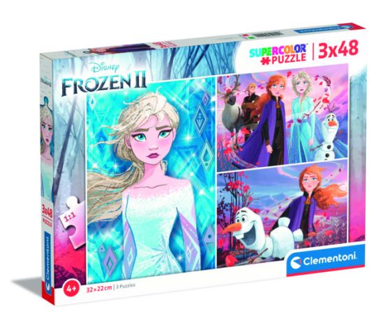 Immagine puzzle 3 Puzzle da 48 pezzi - Supercolor: Frozen 2