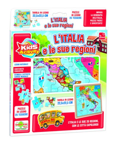 Immagine puzzle Puzzle da 25 Pezzi in Legno - Kids Activity: l'Italia e Le Sue Regioni