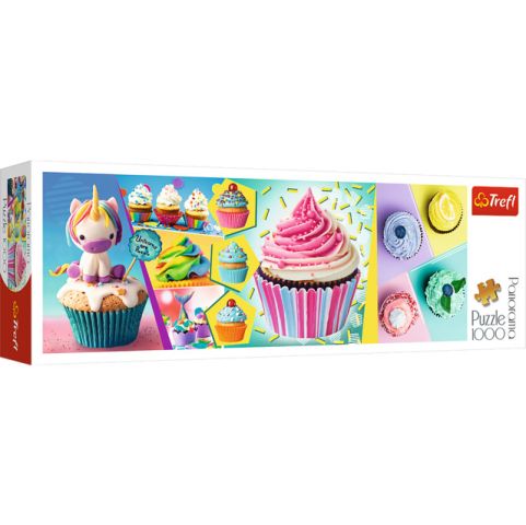 Immagine puzzle Puzzle da 1000 Pezzi Panorama - Colorful Cupcakes