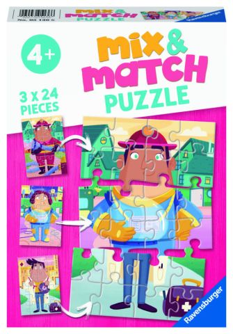 Immagine puzzle 3 Puzzle da 24 Pezzi Mix & Match - I Miei Eroi Preferiti
