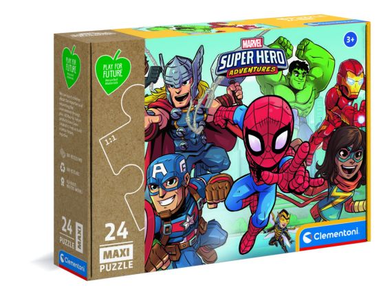 Immagine puzzle Puzzle da 24 Pezzi Maxi - Play for Future: Marvel Super Hero Adventures