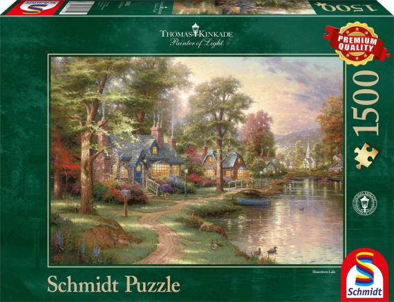 Immagine puzzle Puzzle da 1500 Pezzi - Thomas Kinkade: Paese Lungo il Fiume