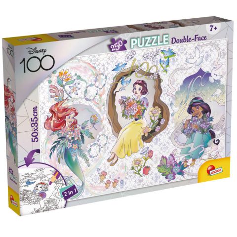 Immagine puzzle Puzzle da 250 Pezzi Double Face - 100 Anni Disney: Principesse Disney