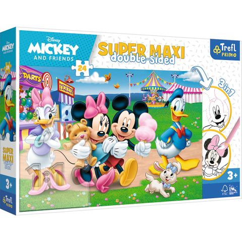 Immagine puzzle Puzzle da 24 Pezzi Maxi Double Sided - Mickey: Topolino alla Fiera