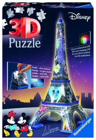 Immagine puzzle Puzzle da 216 Pezzi 3D - Serie Speciali: Disney Torre Eiffel Night Edition