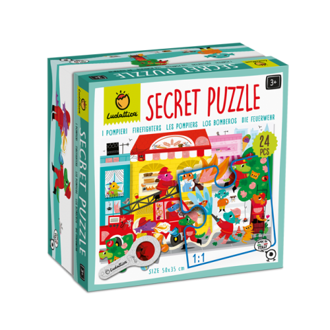 Immagine puzzle Puzzle da 24 Pezzi - Secret Puzzle: I pompieri