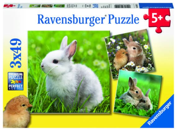 Immagine puzzle 3 Puzzle da 49 Pezzi - Teneri Coniglietti