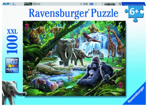 Immagine puzzle Puzzle da 100 pezzi XXL - Animali della Giungla