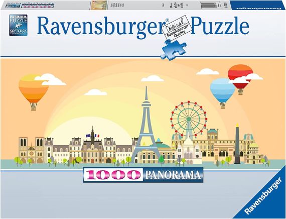 Immagine puzzle Puzzle da 1000 Pezzi Panorama - Un Giorno a Parigi