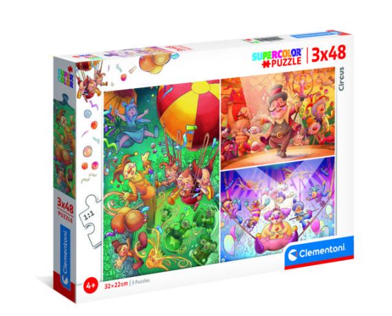 Immagine puzzle 3 Puzzle da 48 pezzi - Supercolor: The Circus