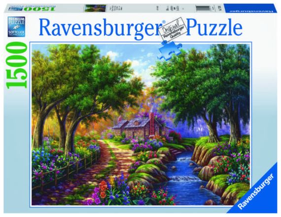 Immagine puzzle Puzzle da 1500 Pezzi - Cottage lungo il fiume