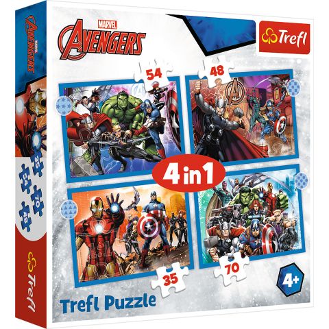 Immagine puzzle 4 Puzzle in 1 - Avengers: Gli Impavidi Avengers