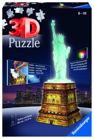 Immagine puzzle Puzzle da 108 Pezzi 3D - Statua della Libertà Night Edition