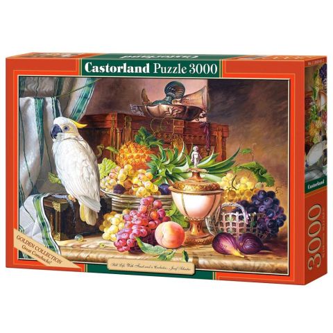 Immagine puzzle Puzzle da 3000 Pezzi - Natura Morta con Frutta e Cacatua, Josef Schuster