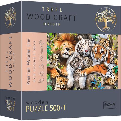 Immagine puzzle Puzzle da 501 Pezzi Woodcraft - Felini nella Giungla