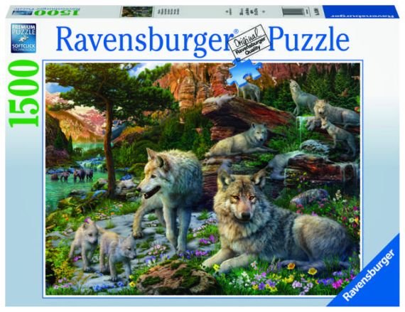 Immagine puzzle Puzzle da 1500 Pezzi - Lupi in Primavera