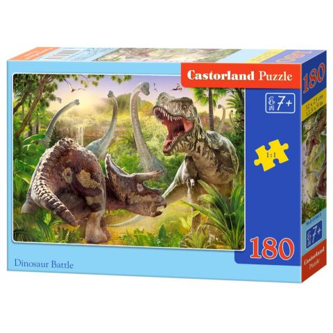 Immagine puzzle Puzzle da 180 Pezzi - Battaglia dei Dinosauri